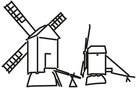 Angla Windmills Coloring Page